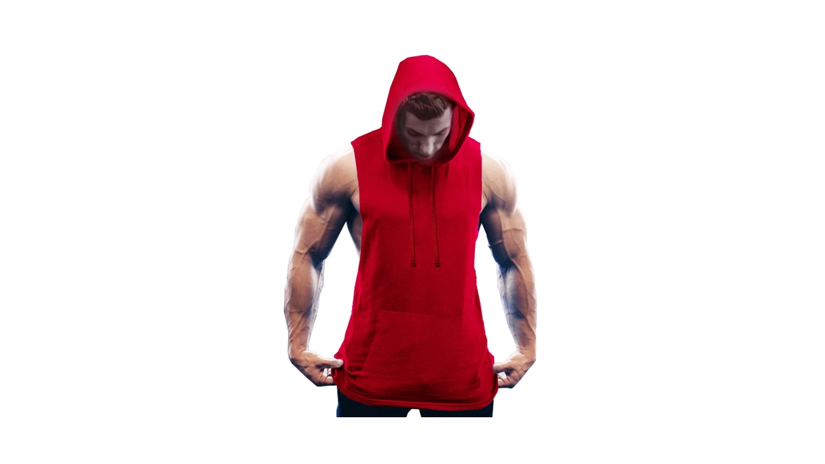 Coofandy Men's Workout Hooded Tank Tops Bodybuilding Muscle T Shirt