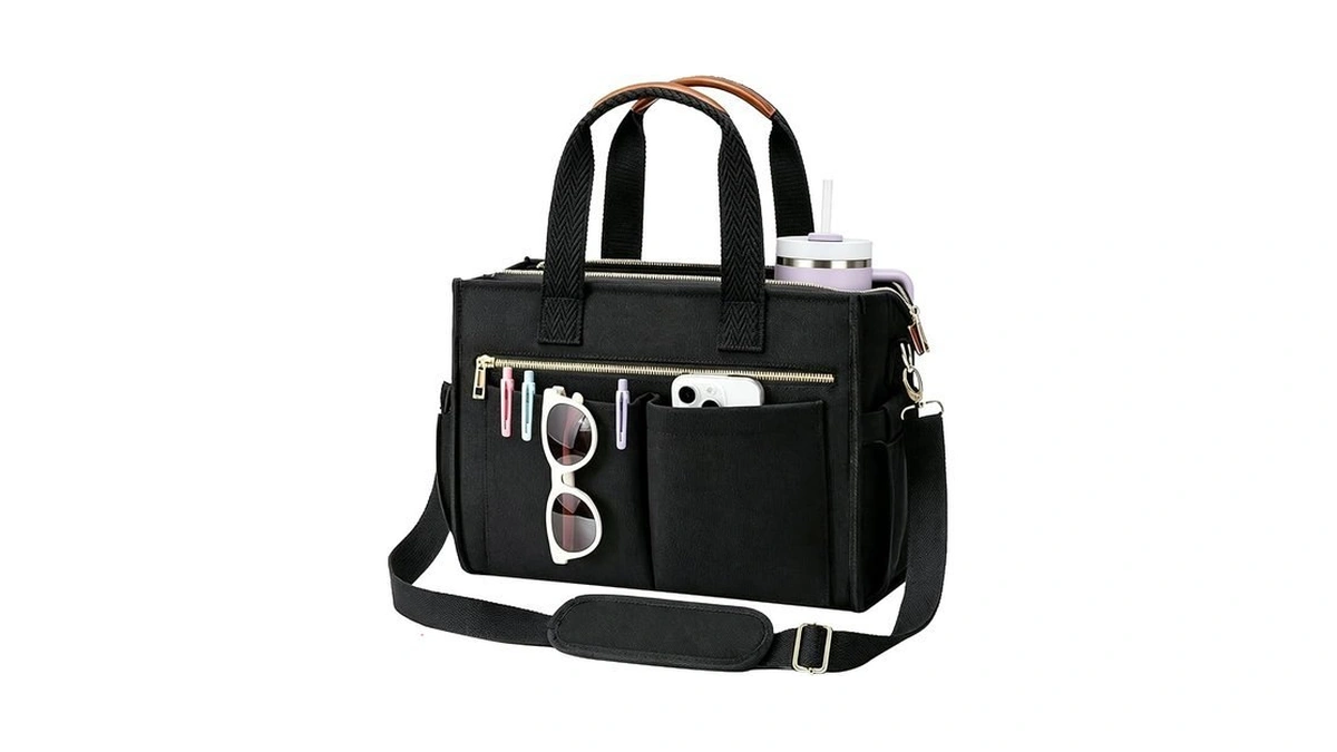Maijjlyn Women's Canvas Tote Bag Large Crossbody Bag With Inner