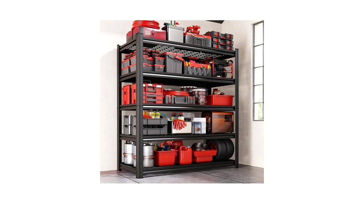 Aoaorgg 71.2" H-35.4" W Garage Shelving Heavy Duty Storage Shelves,