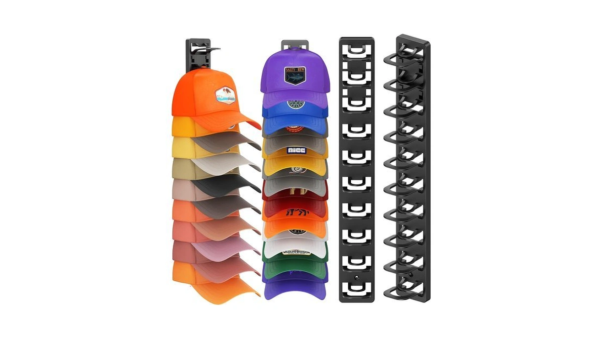 Heqe Hat Organizer For Baseball Caps 2 Pack, Hat Rack
