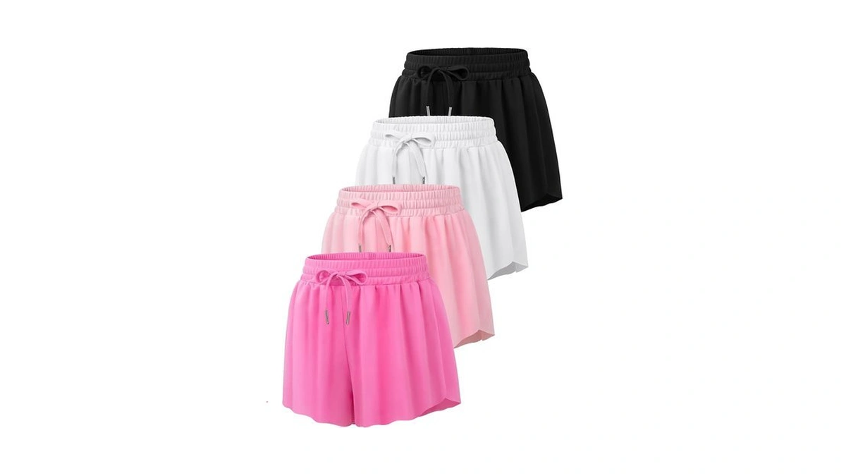 4 Pack Girls Butterfly Shorts Athletic Skorts Kids Teen Cheer