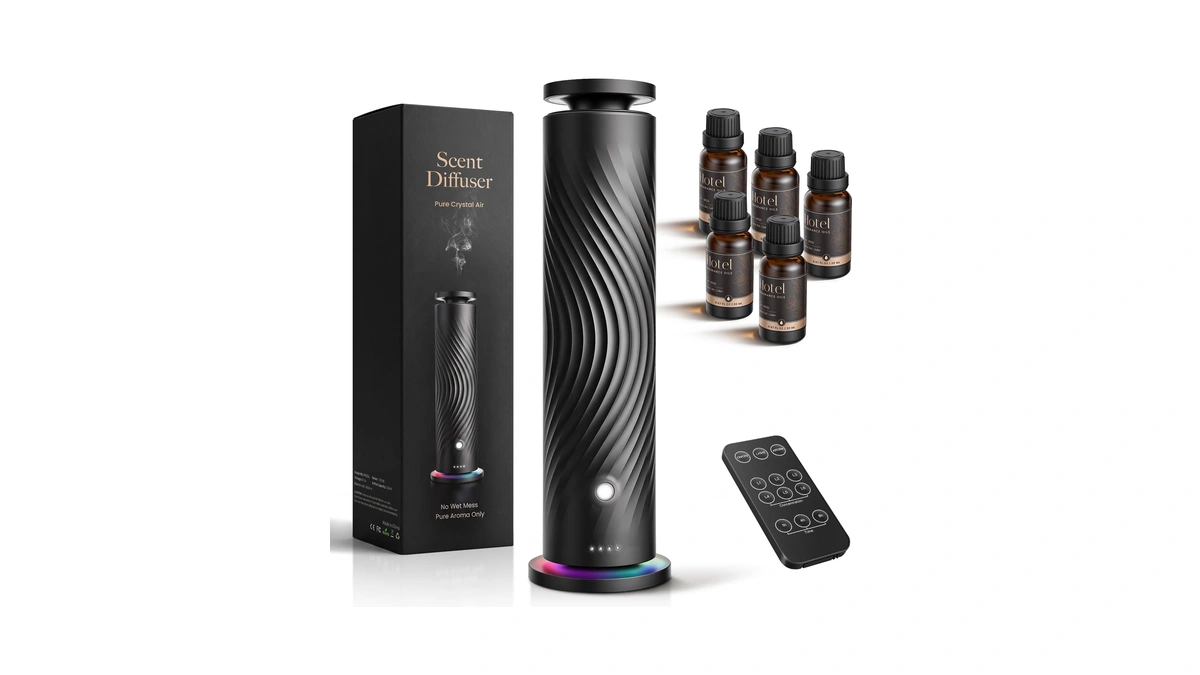 Serecen Waterless Essential Oil Diffuser, Ultra-quiet, 7-color Mood Light