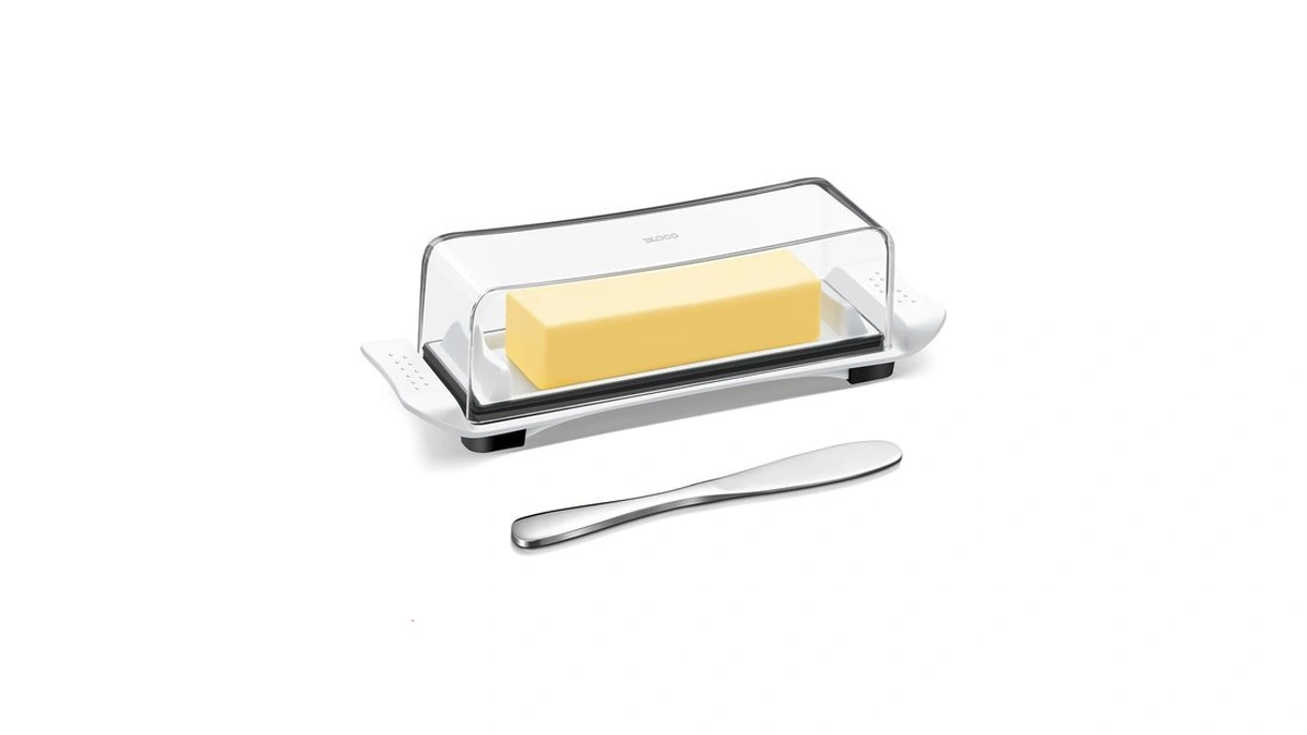 Butter Disher With Lid, Ikoco Butter Keeper Container For Refrigerator
