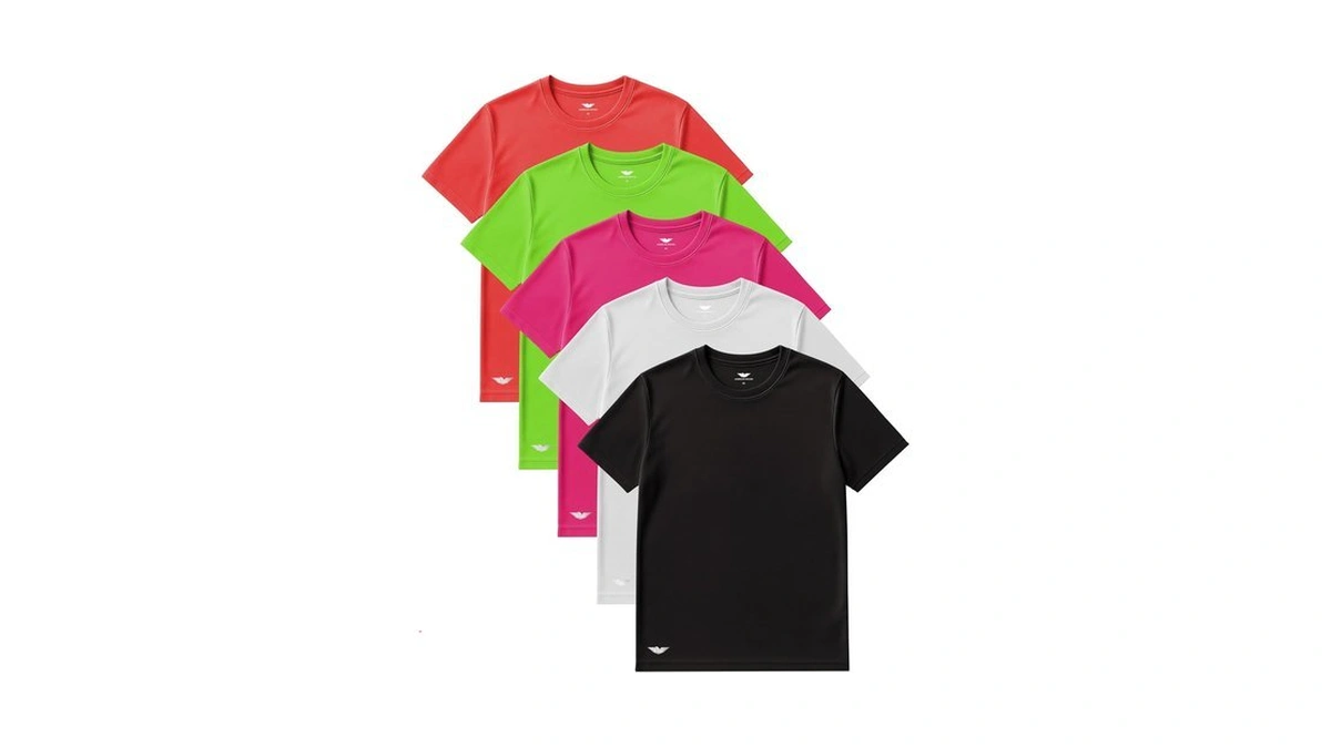 American Heaven Men's Short Sleeve Workout Crew Neck Mesh T-shirts