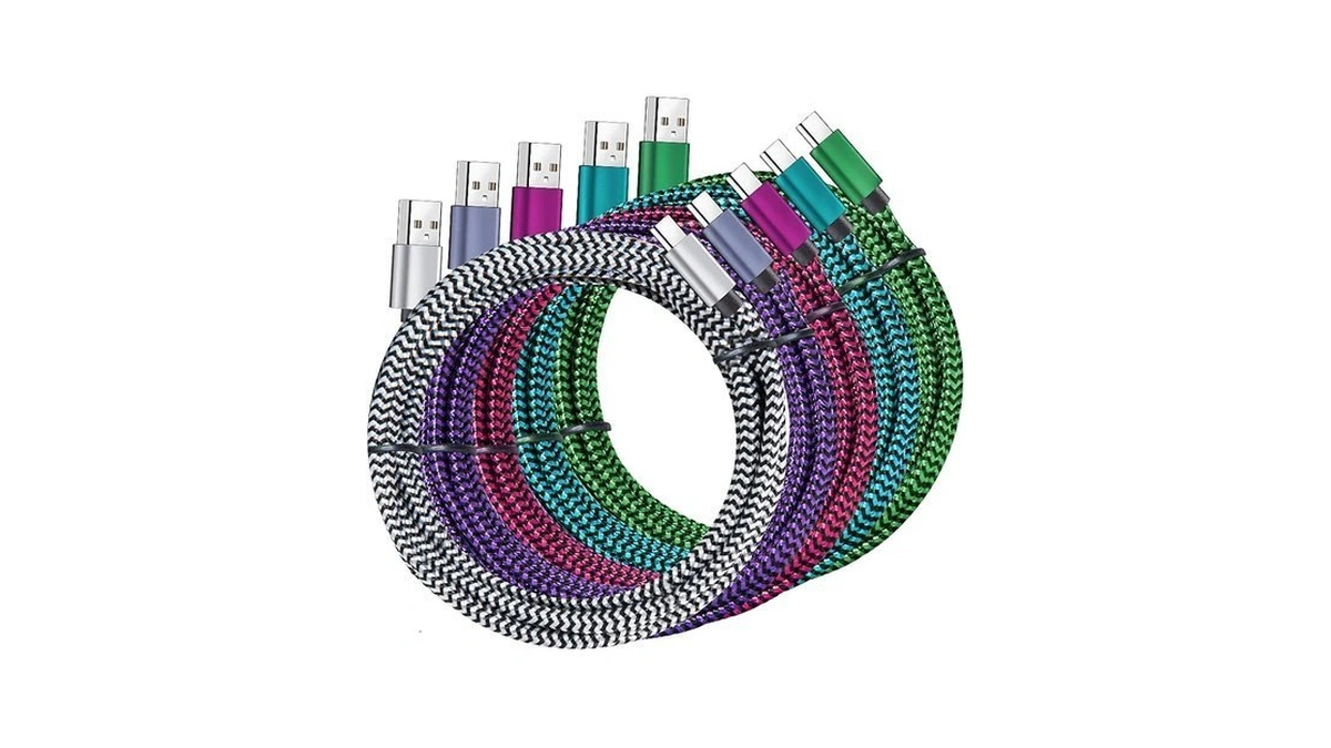 Qqlike Usb C Cable, 5 Pack (6ft) 3a Fast Charging
