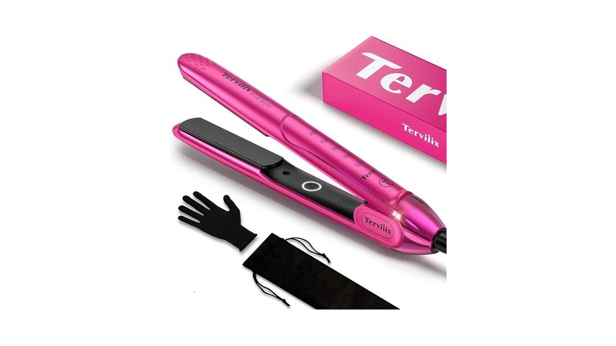 Terviiix Plancha De Cabello Profesional, 1 Inch Ceramic Flat Iron,