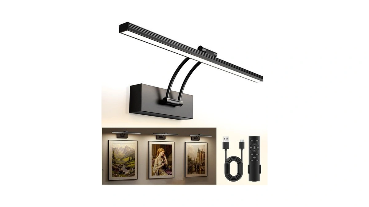 Yitgog Rechargeable Picture Light For Wall, 16 Inch Magnetic Wireless
