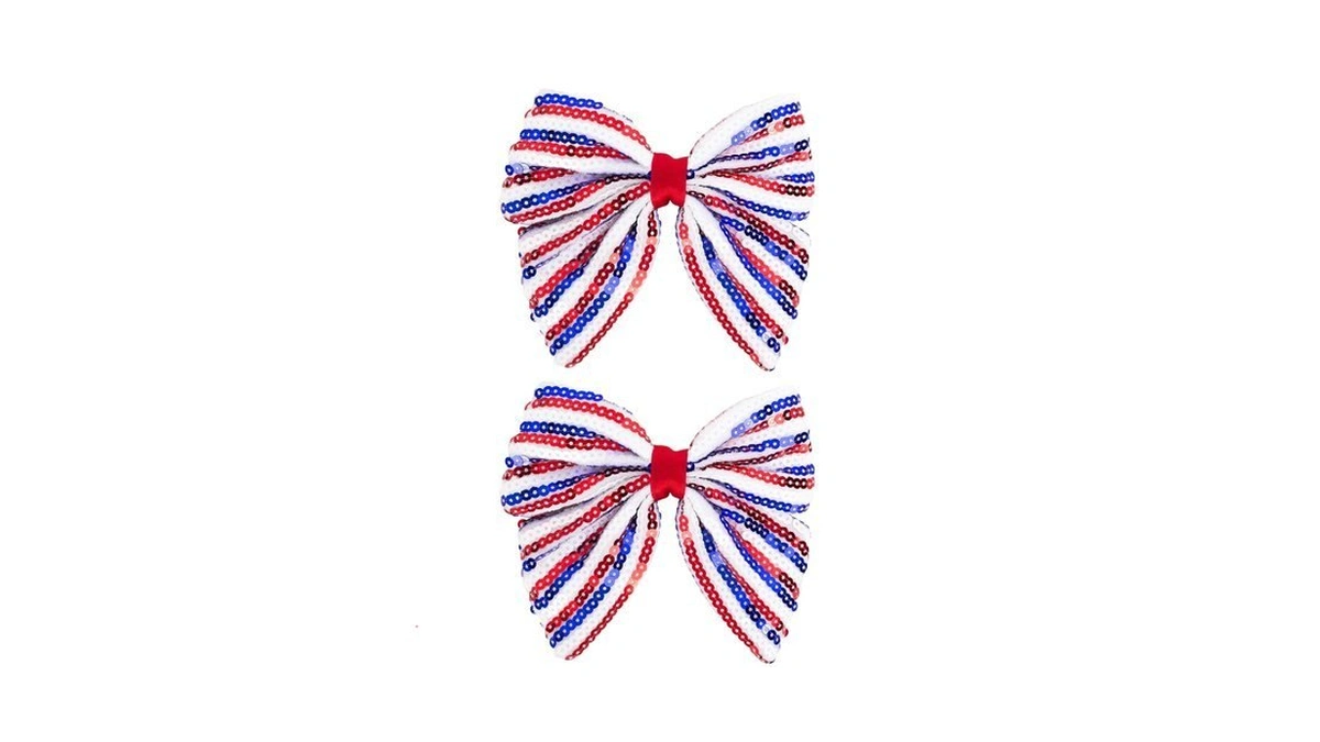 4th Of July Patriotic Hair Bows For Women & Girls