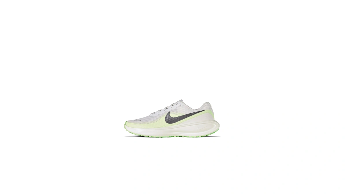 Nike Women's Revolution 8 Road Running Shoes, White/metallic Silver-barely Volt-volt,
