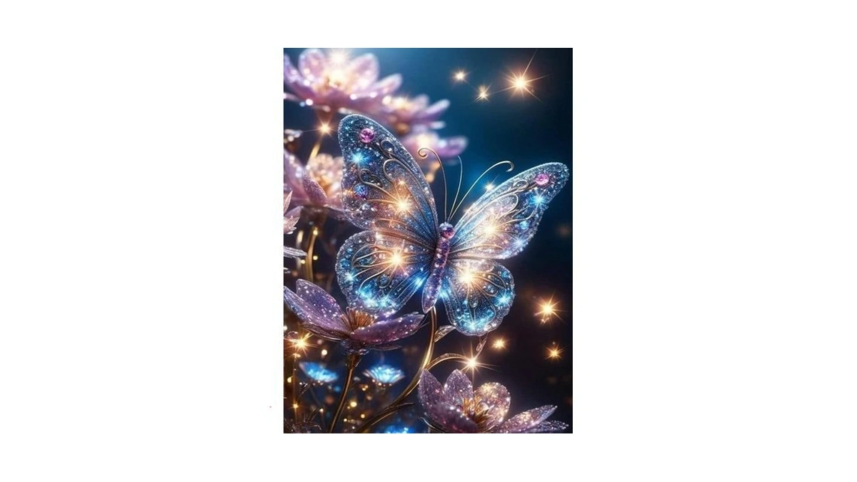 Ekuxom 5d Butterfly Diamond Art Kits For Adults-diamond Painting