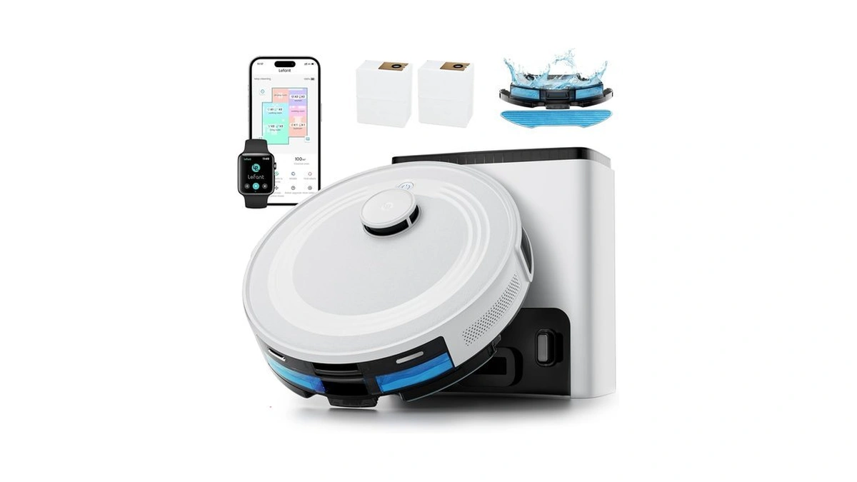 Lefant Robot Vacuum And Mop,75-day Self-emptying,6000pa Powerful Suction,customized Cleaning,home Mapping,
