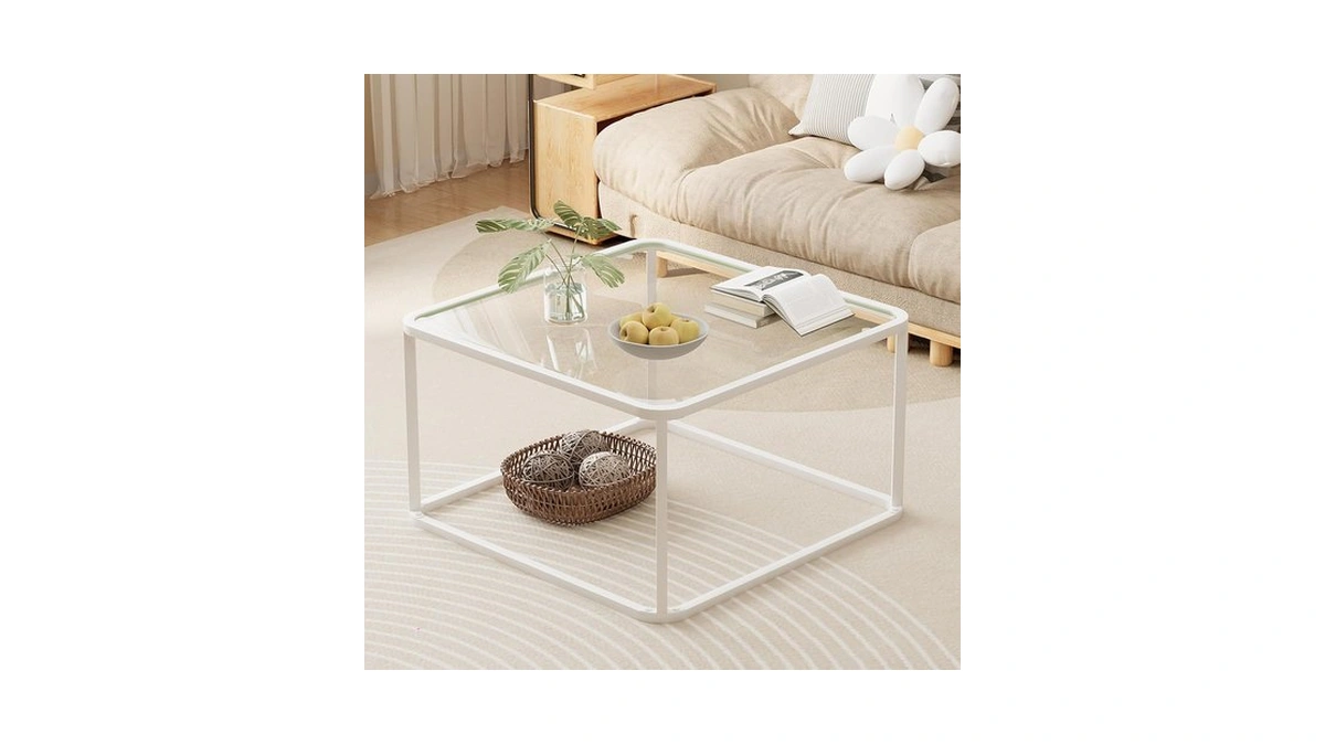 Coffee Table Glass, Square Tables, Modern Center Table For Living