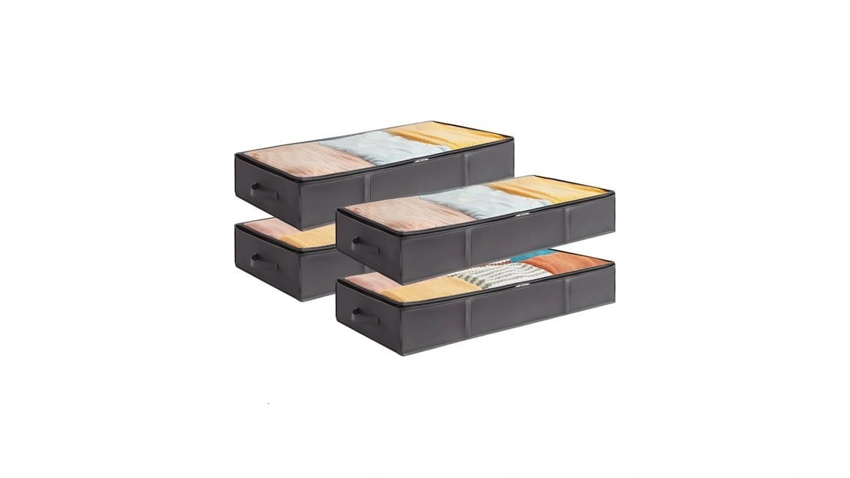 Lifewit Under Bed Storage Containers 4 Pack, Large Capacity Blanket