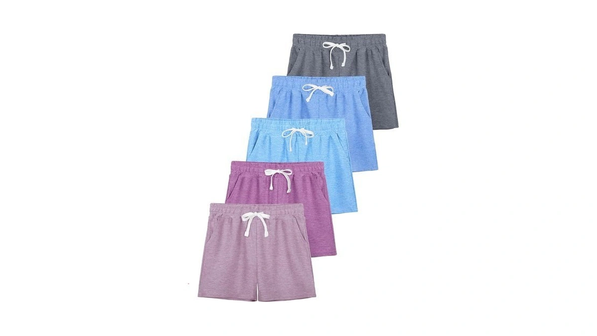 Jorhig 5 Pack Girls Shorts Athletic Soccer Shorts With Drawstring