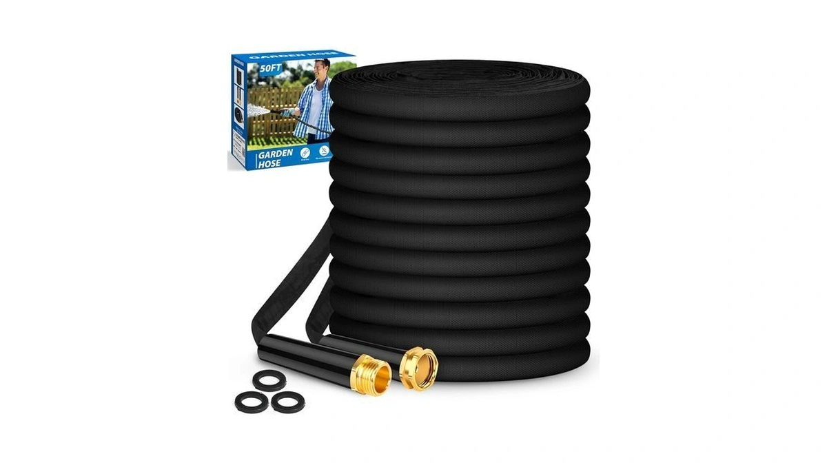 Toolasin Garden Hose 50 Ft, Non-expanding, Lightweight Water Hose With