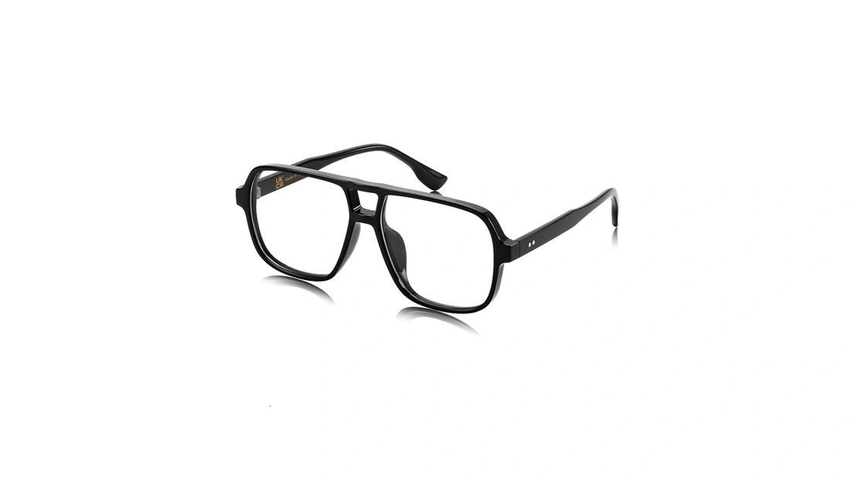 Feisedy Blue Light Blocking Glasses Clear Square Computer Lightweight Pilot