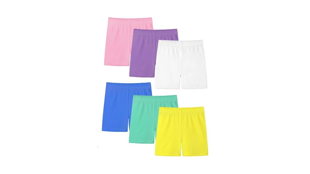 Resinta 6 Pack Girls Bike Shorts Under Dress Dance Cartwheel