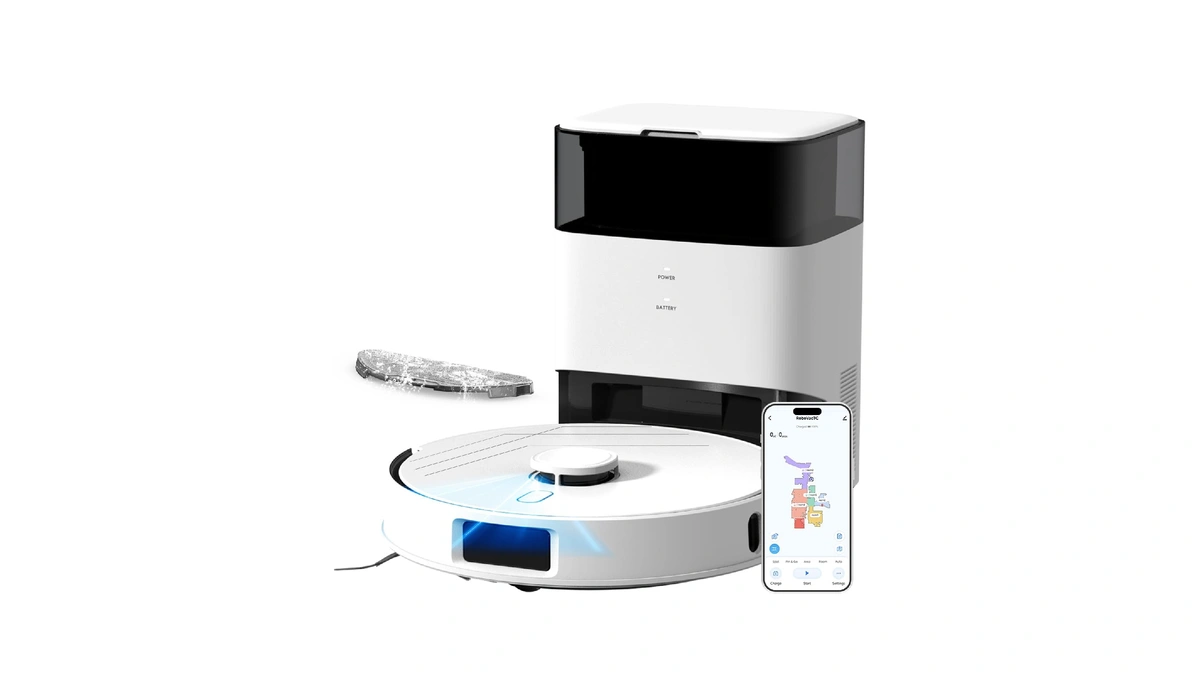 Robot Vacuum And Mop Self-emptying With 12,000pa No-collision Obstacle Avoidance,