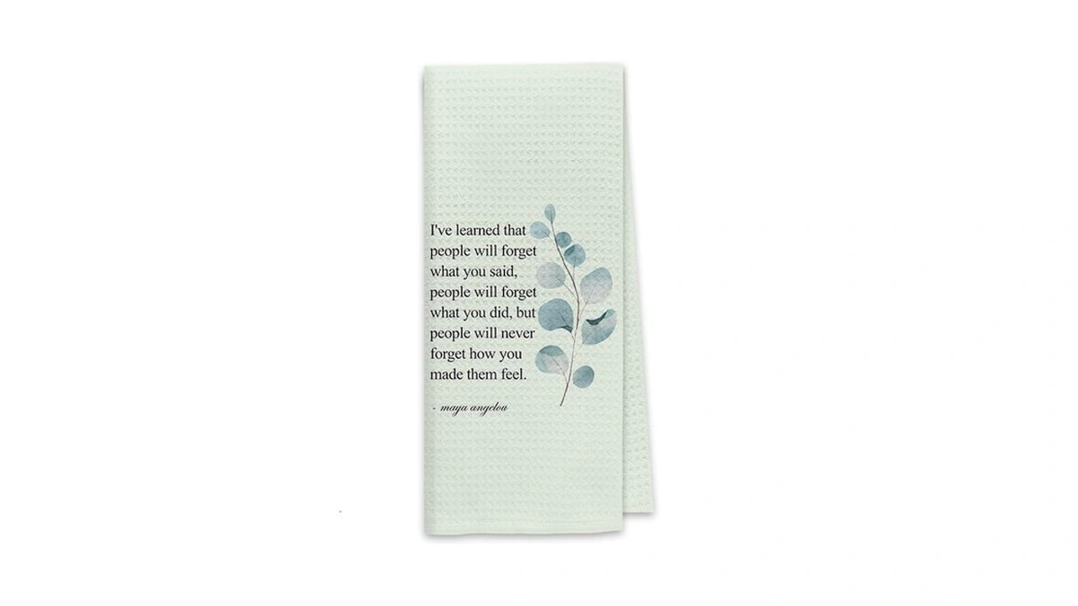 Dibor Maya Angelou Quote Green Kitchen Towels Dish Towels Dishcloth,i've