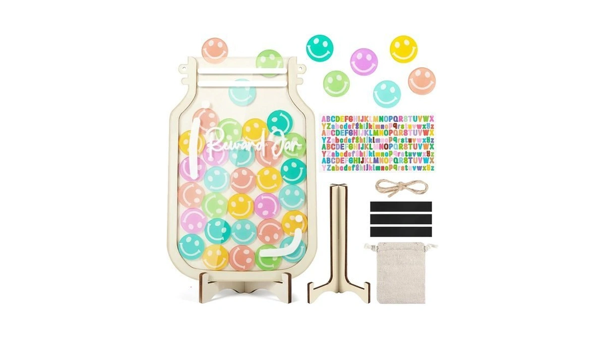 Magnetic Reward Jars For Kids,personalized Reward Jar With Colorful Letter