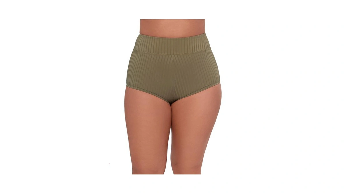 S3 Swim Women's Smoothing Shorty Bikini Bottom, Eucalyptus, Small