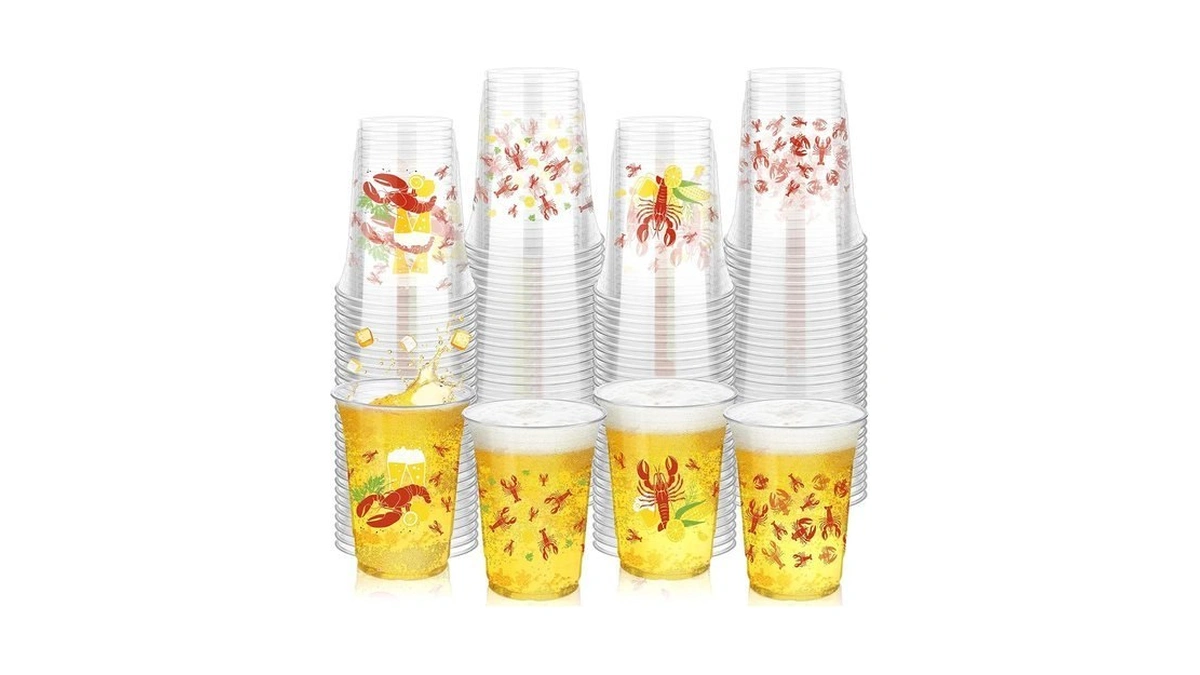 Kochorie 16 Oz Plastic Crawfish Boil Cups 120 Pcs Crawfish