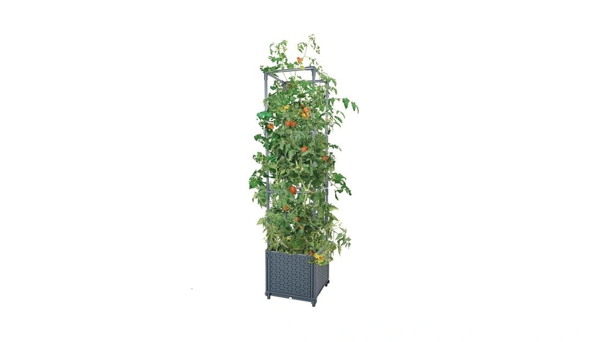 Green Mount Raised Garden Bed Planter Boxes With Trellis For
