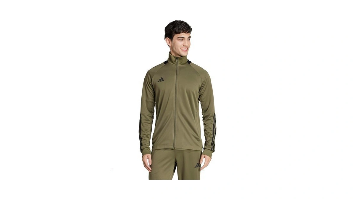 Adidas Men's Sereno Cut 3-stripes Slim Track Sportswear Jacket, Olive