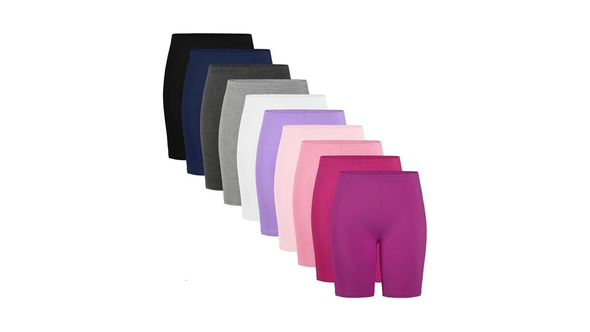 10 Pack Girls Biker Shorts Long Bike Cartwheel Spandex Toddler