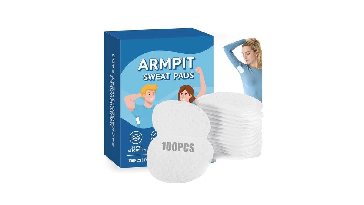 Ayland Armpit Sweat Pads, 100 Pack Underarm Sweat Pads For