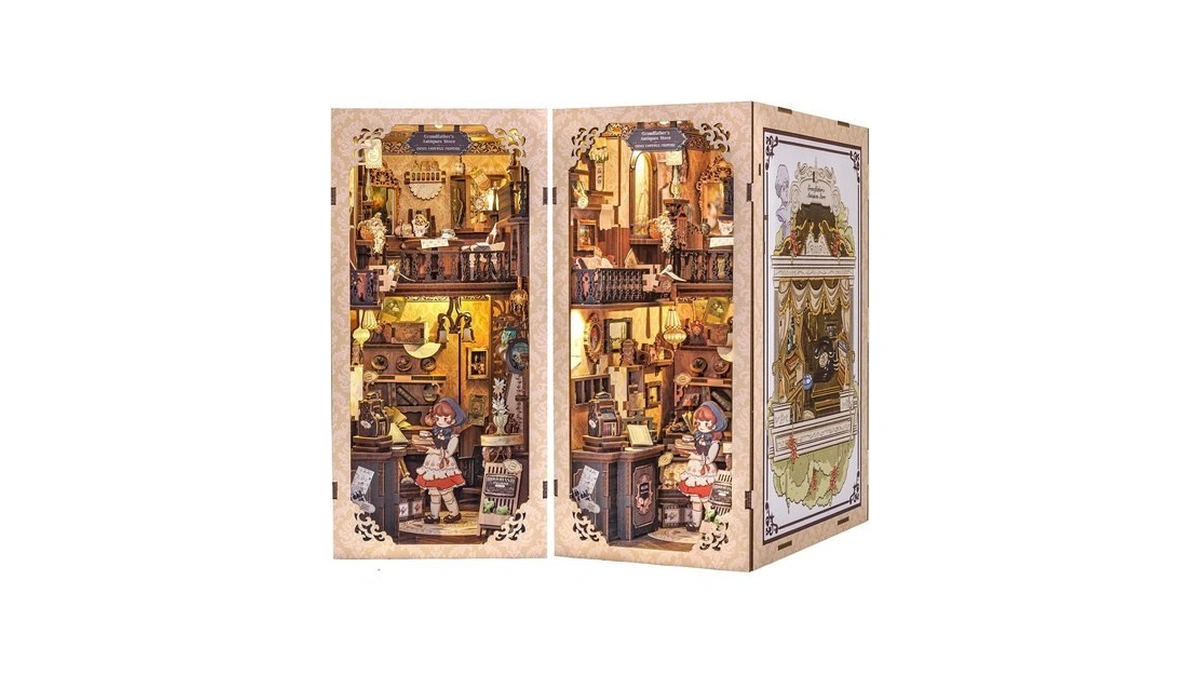 Fsolis Book Nook Kit -diy Miniature Dollhouse Kit
