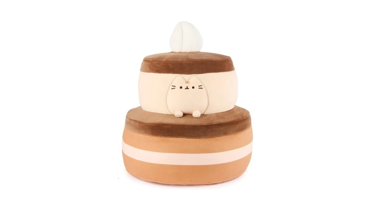 Gund Pusheen Chocolate Cake Squisheen 11-inch Squishy Plush Toy; Ages