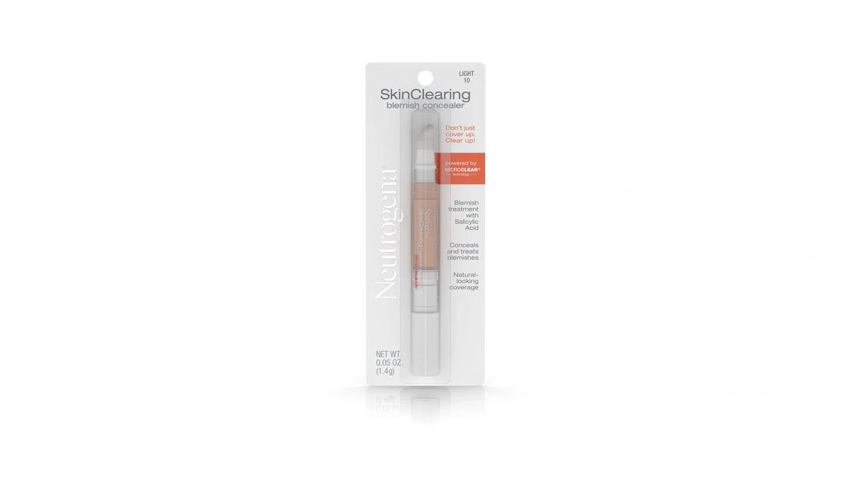Neutrogena Skinclearing Blemish Concealer Face Makeup, Light 10, .05 Oz