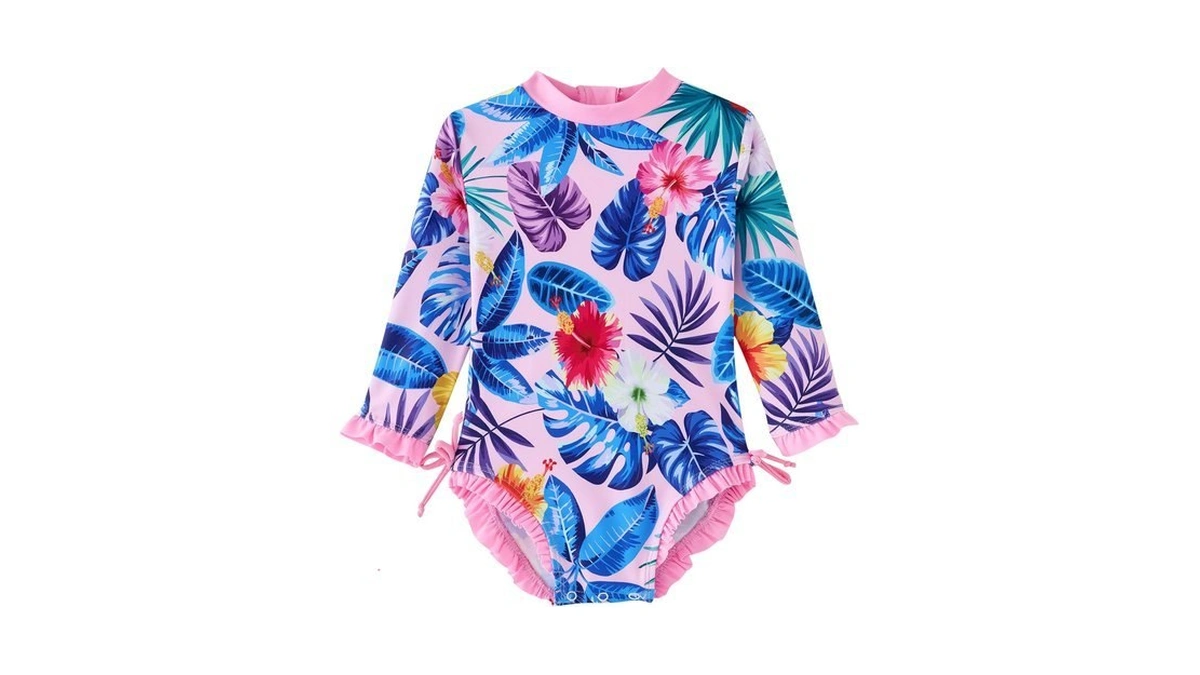 Umelok Baby Girl Rashguard Swimsuit Infant Rash Guard Swimwear Upf