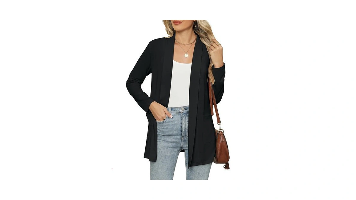 Micoson Womens Lightweight Jacket Casual Long Sleeve Cardigans With Pockets