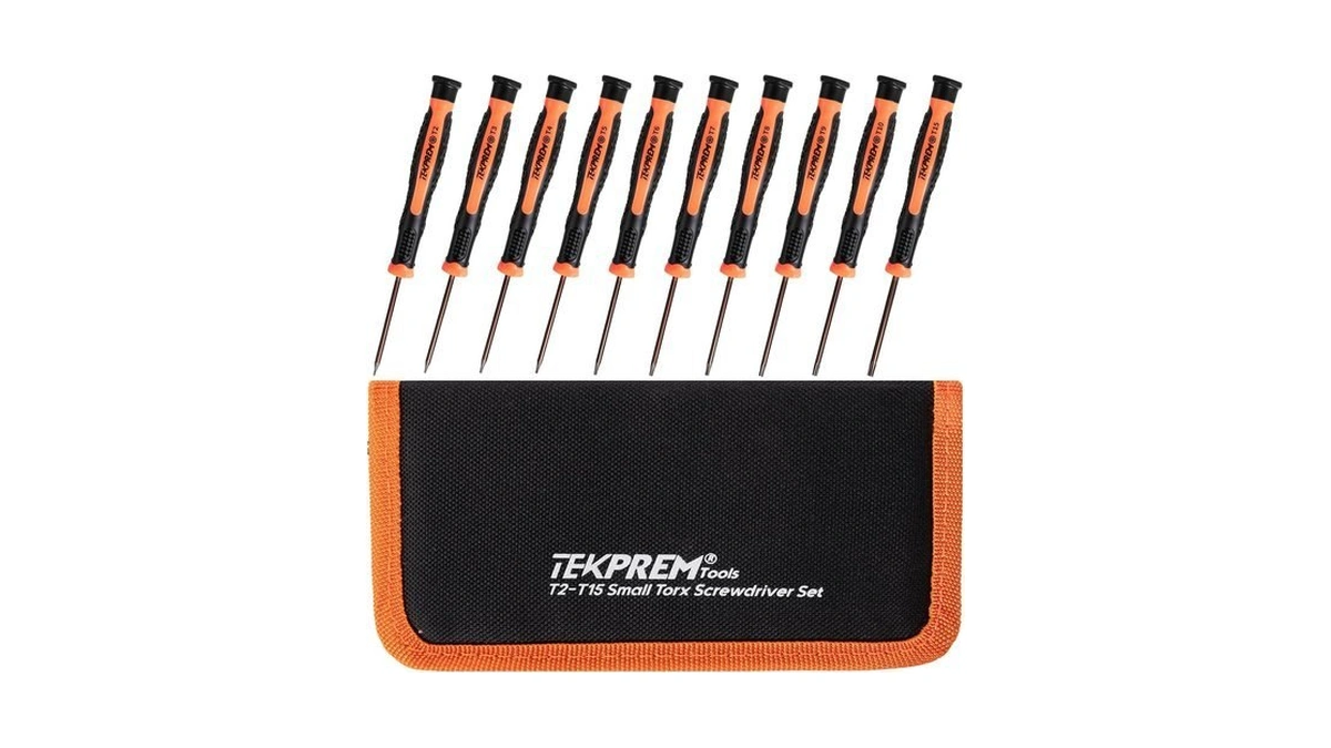 Tekprem 10 In 1 Small Torx Screwdriver Set Of T2-t15,