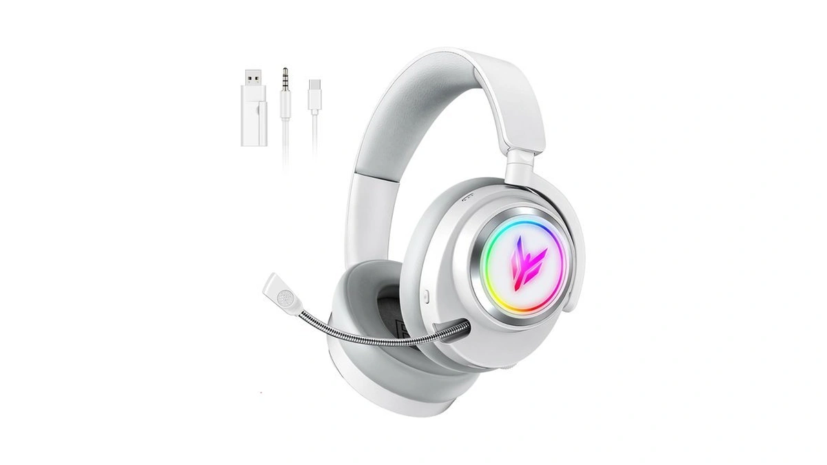 Wireless Gaming Headset With Rgb Lights & 3 Audio Modes
