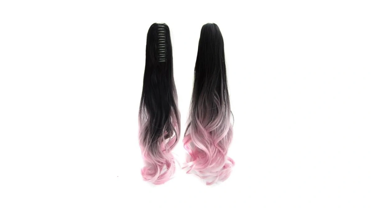 Yoemayuner 21" Ponytail Extension Claw Curly Wavy Claw Clip In