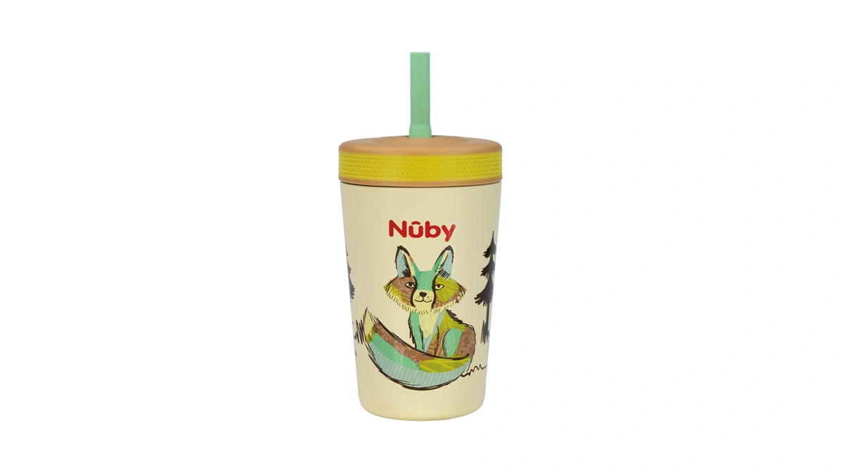 Nuby Thirsty Kids Flexstraw Stainless Steel Insulated Toddler Cup -