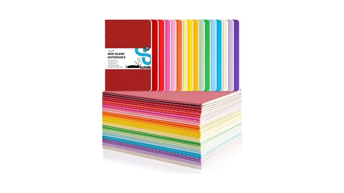 Koogel 32 Pack Small Notebooks Bulk, 3.5x5.5 Mini Pocket Notepads,