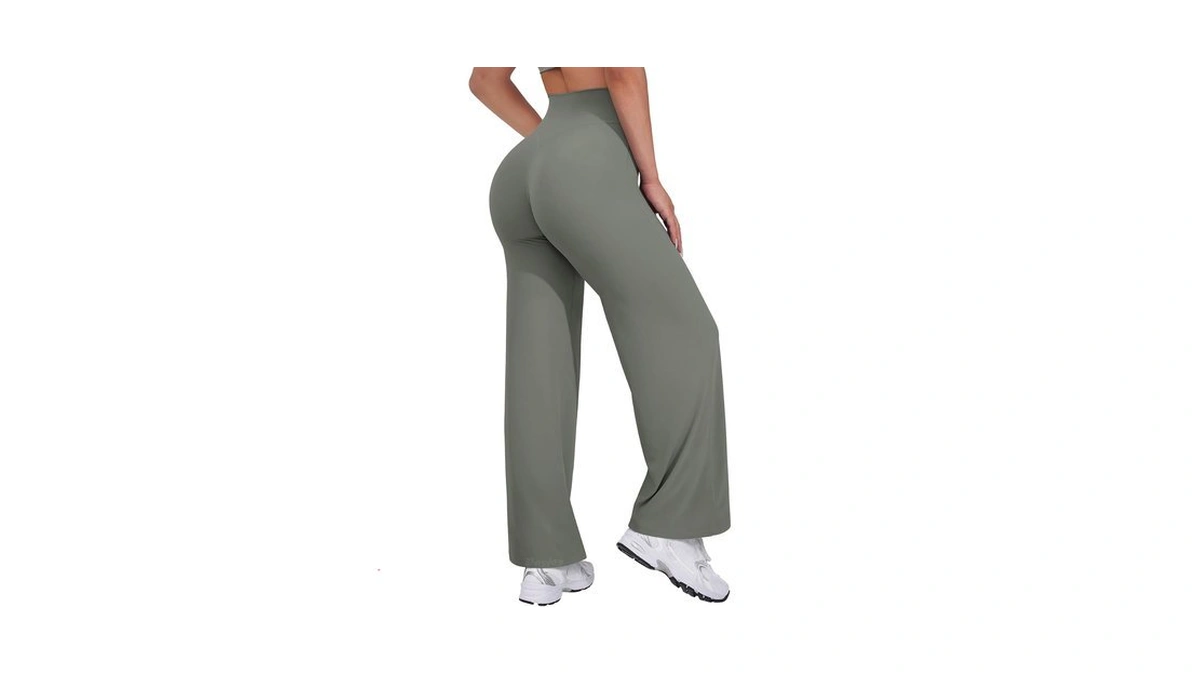Voyjoy Straight Leggings Bottoms Womens Wide Leg 29"/ 31.5"/33"/35" Pants