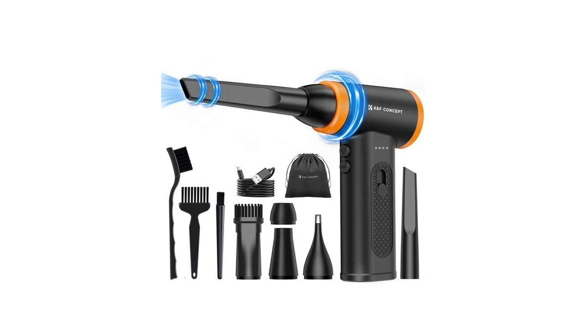 K&f Concept Compressed Air Duster,120000 Rpm,brushless Motor,multiple Tools