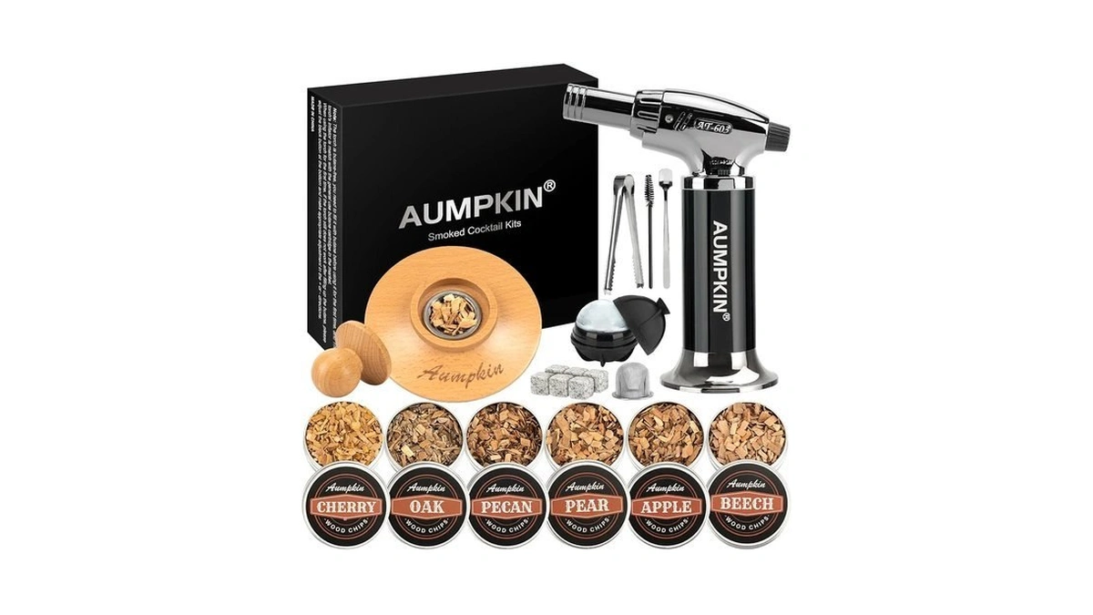 Cocktail Smoker Kit With Torch β 6 Flavors Wood Chips