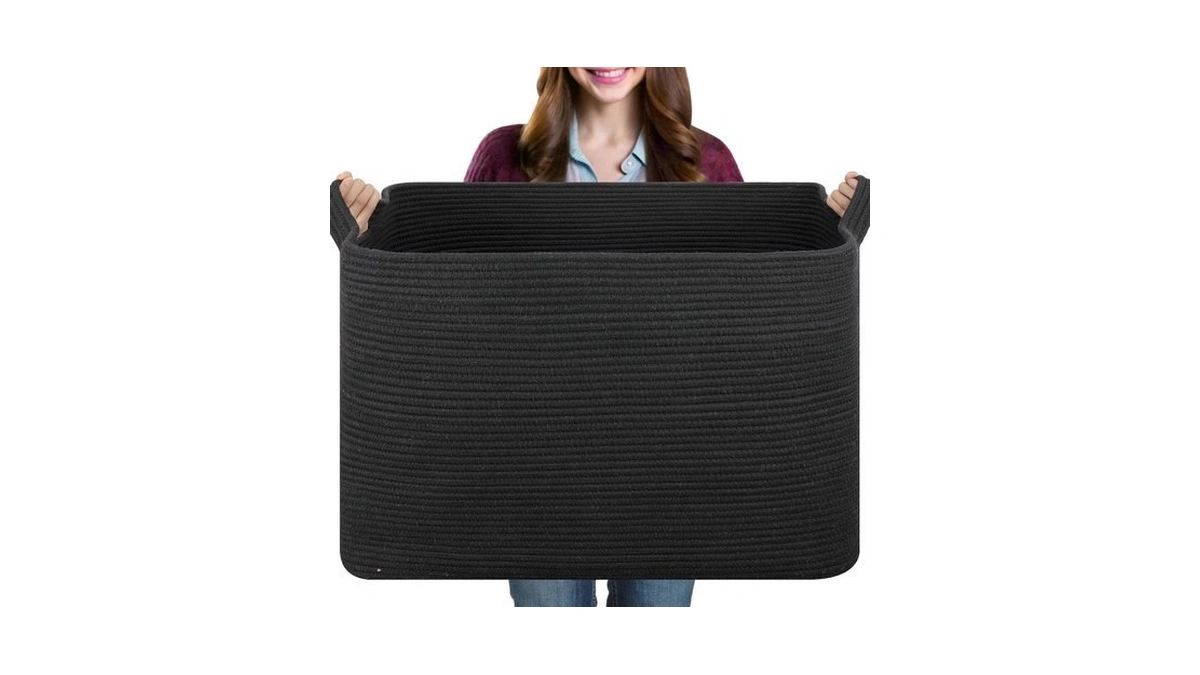 Oiasket 108l Extra Large Blanket Basket Living Room, 24.8" X