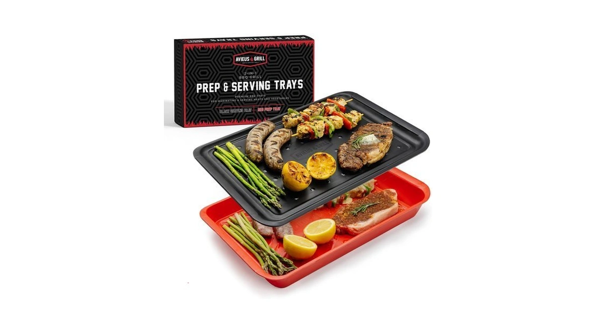 Avieus Grill Prep And Serve Trays | Set Of 2
