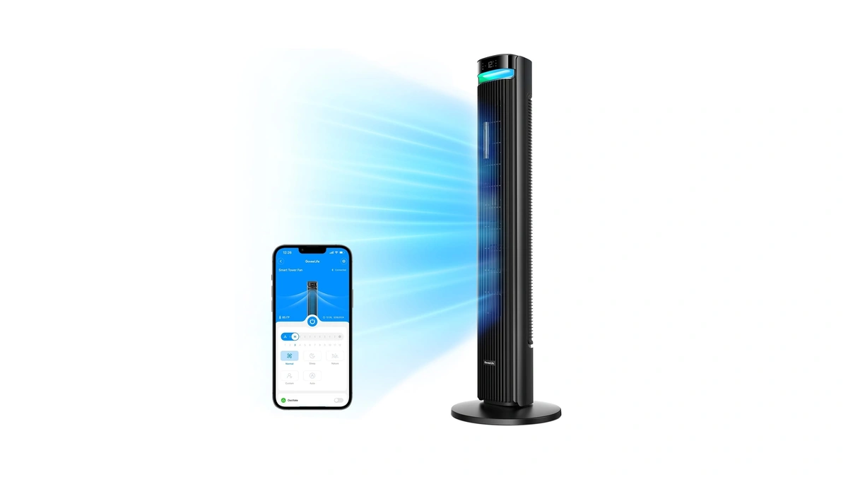 Goveelife 42 In. Tower Fan, 150 Deg Oscillation, 5 Modes