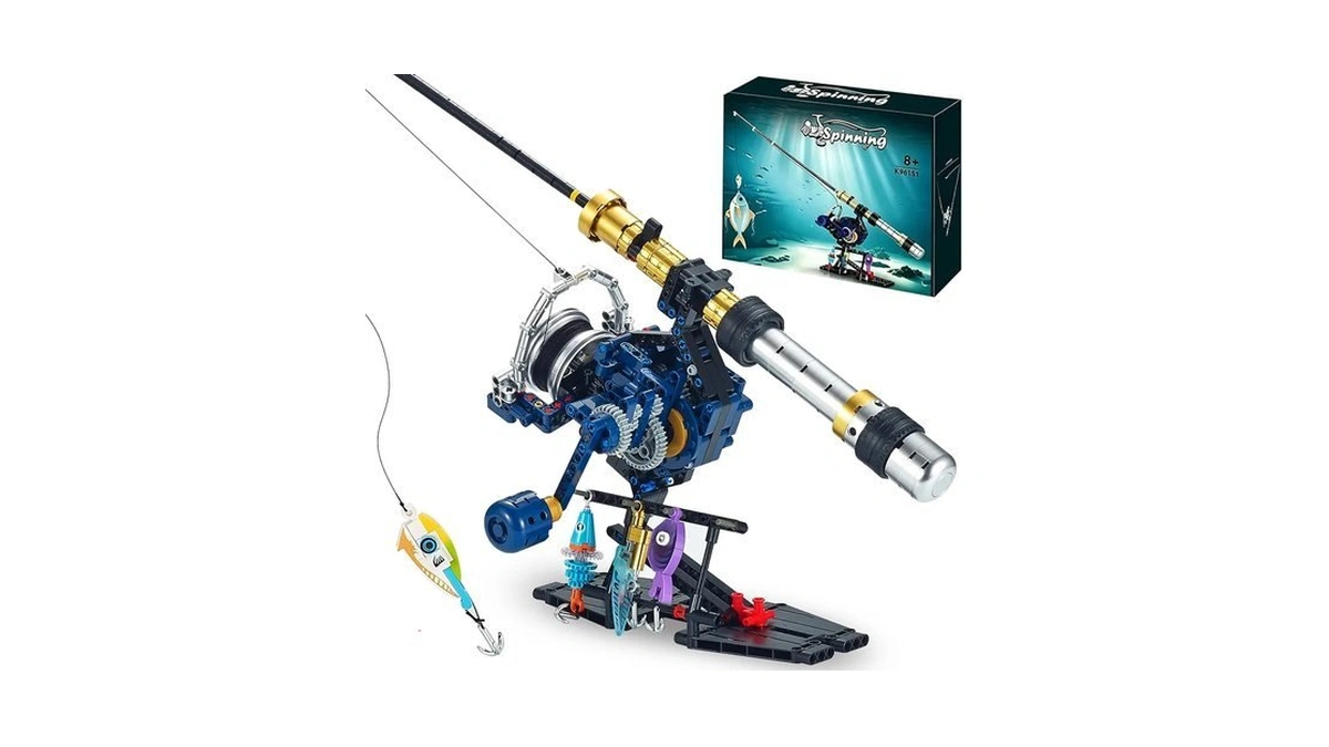 Luelm Spinning Reel Fishing Rod Building Block Set For Boy
