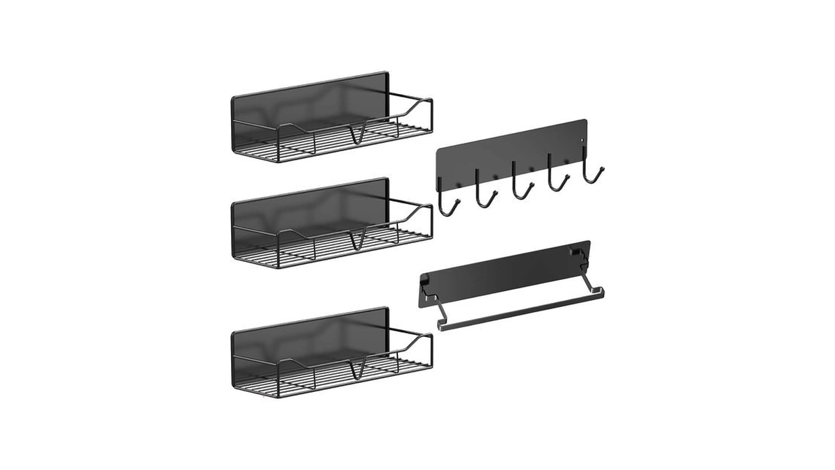 Julktlli 5 Pack Multifunctional Magnetic Shelves For Refrigerator Spice Rack