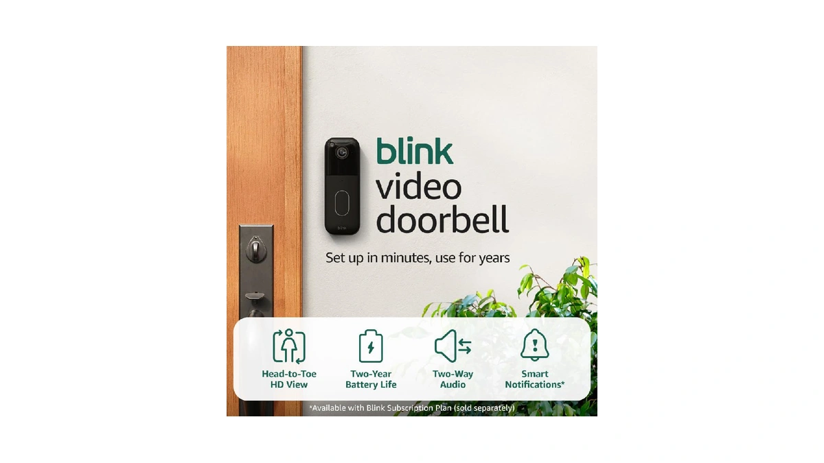 Blink Video Doorbell – Head-to-toe Hd View, Two-year Battery Life,