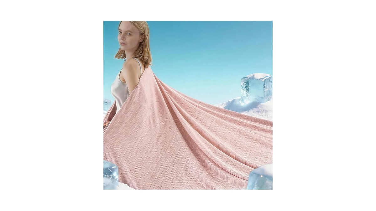 Downcool Cooling Blanket King Size, Pink Summer Blanket For Hot